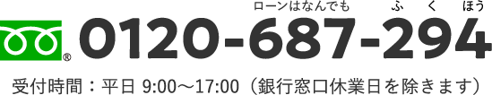 お電話でのお申込み 0120-687-294