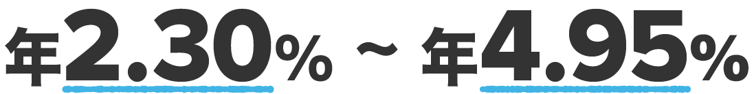 年2.30％ ～ 年4.95％